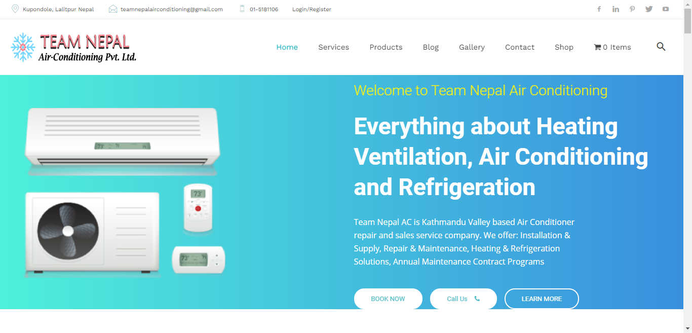 Team Nepal AC Business Website